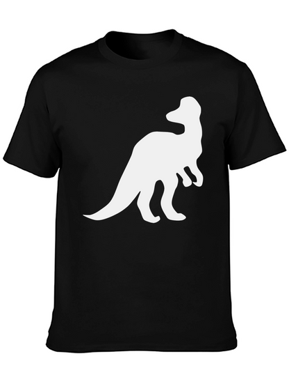 Camiseta Hombre Negra Estampado Dinosaurio