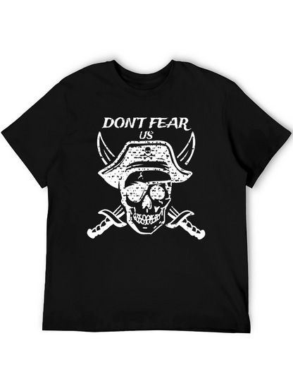 Camiseta Negra con Diseño de Calavera Pirata