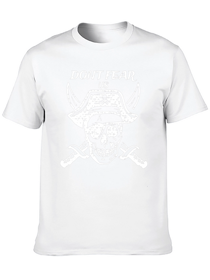 Camiseta Negra con Diseño de Calavera Pirata