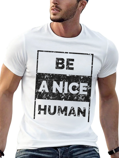 Camiseta Negra Sé un Humano Amable
