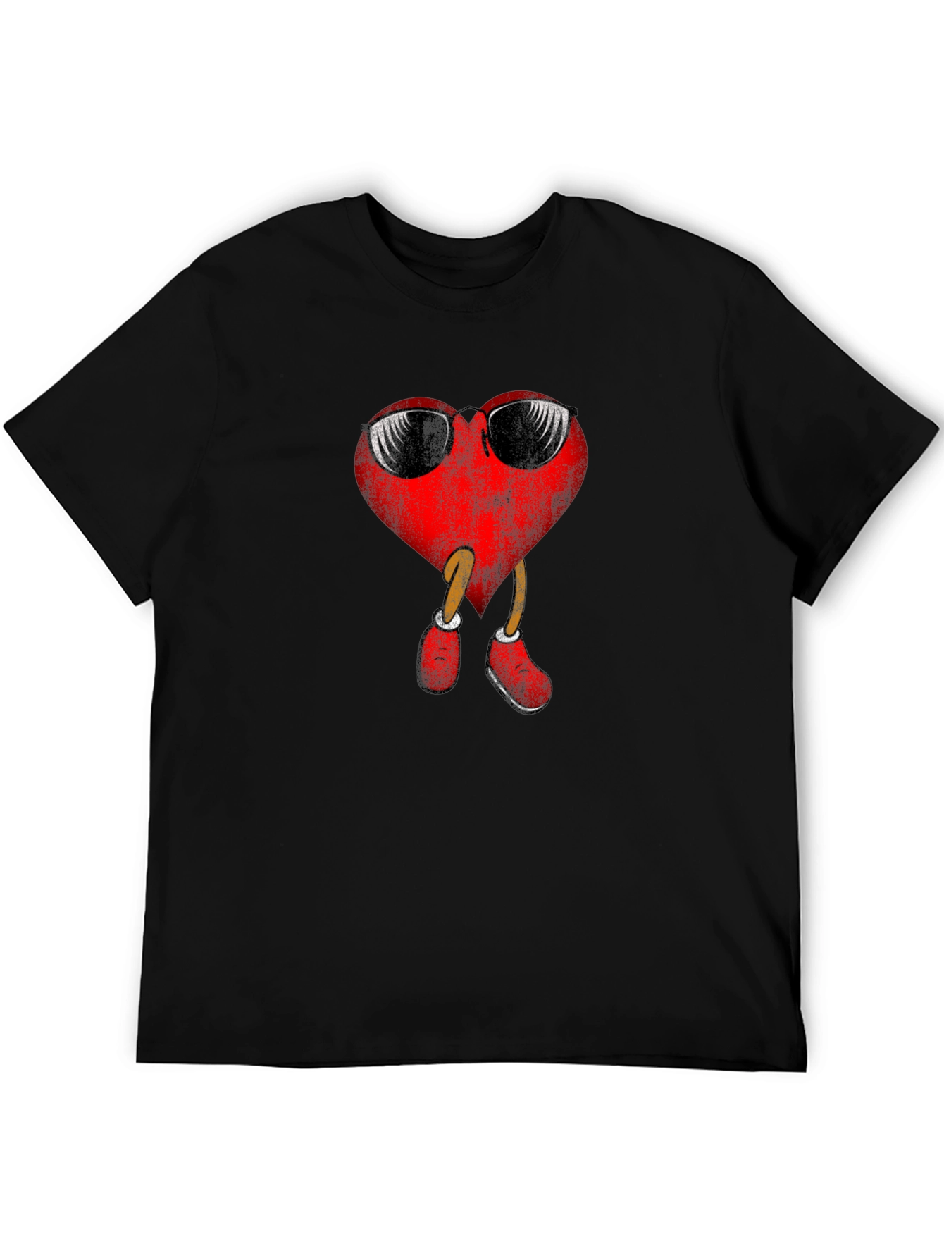Camiseta Negra con Corazón Cool