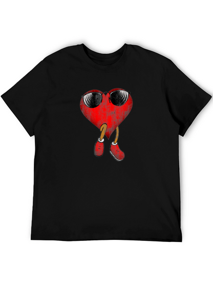 Camiseta Negra con Corazón Cool