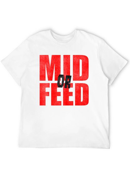 Camiseta Negra con Texto Mid or Feed