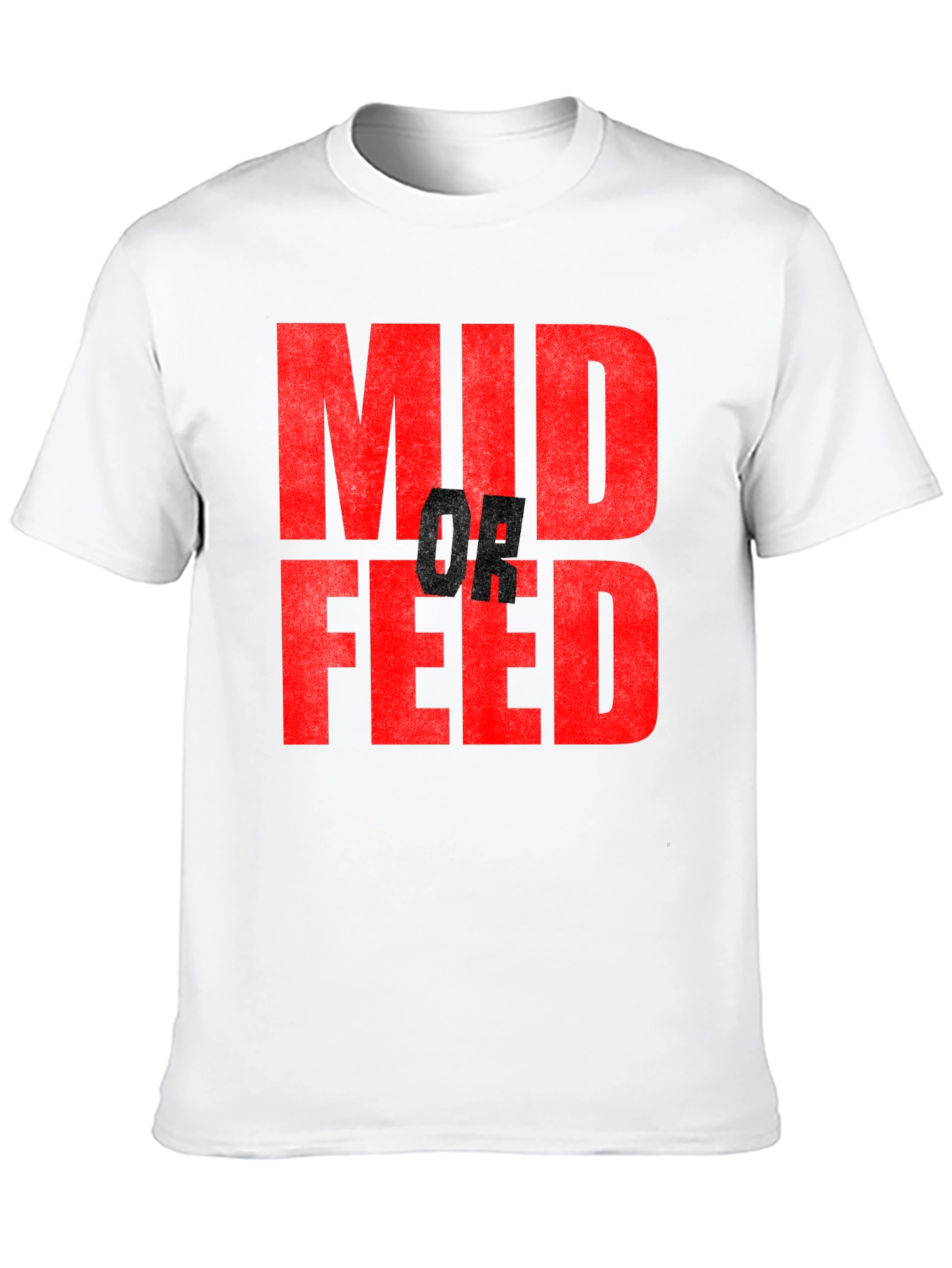 Camiseta Negra con Texto Mid or Feed