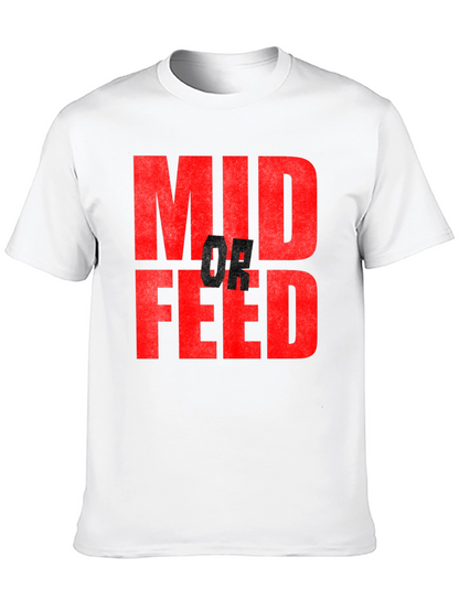 Camiseta Negra con Texto Mid or Feed