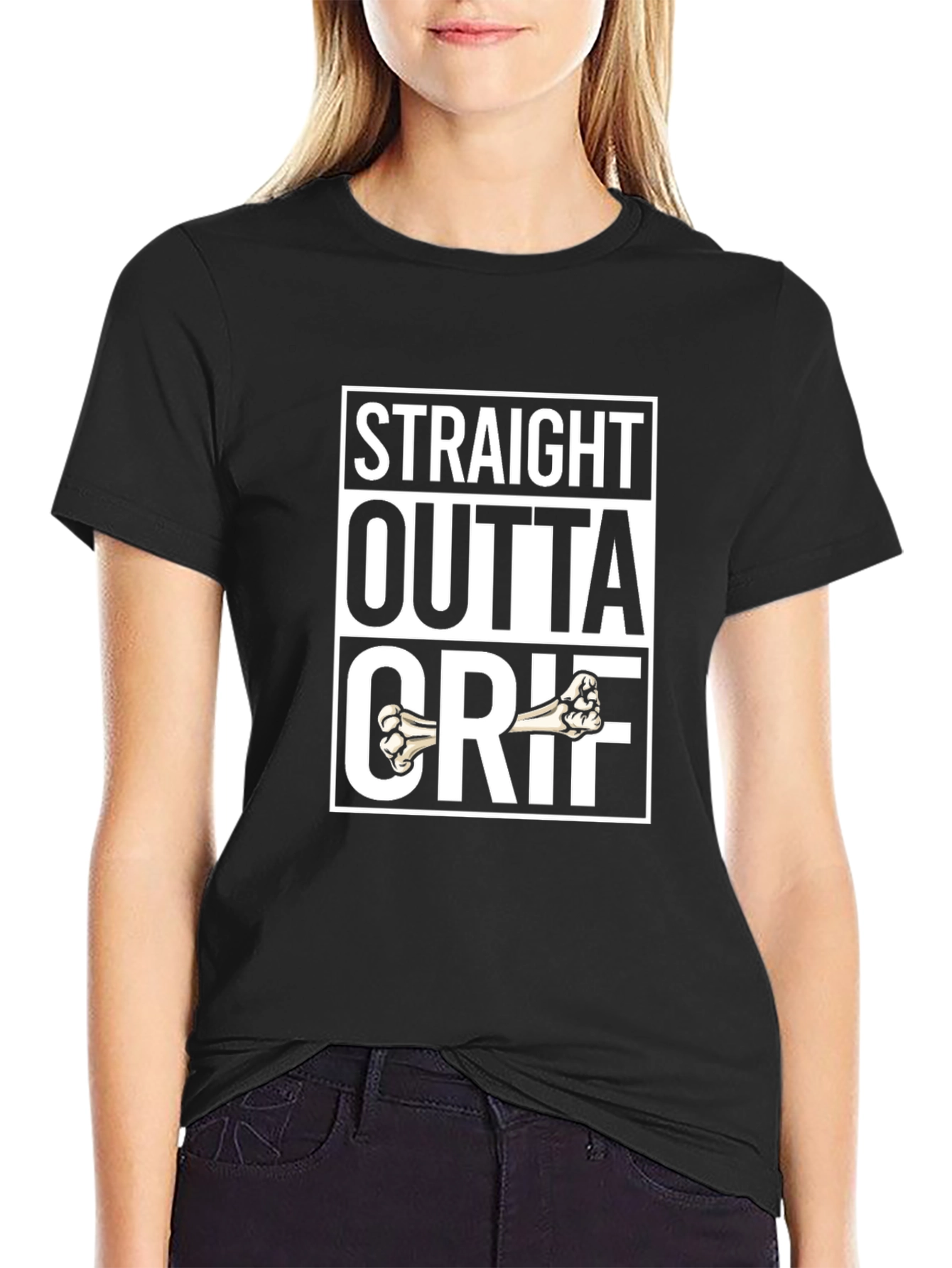 Camiseta Negra Straight Outta Estilo Urbano