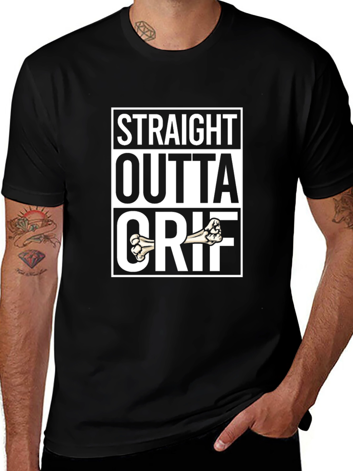 Camiseta Negra Straight Outta Estilo Urbano