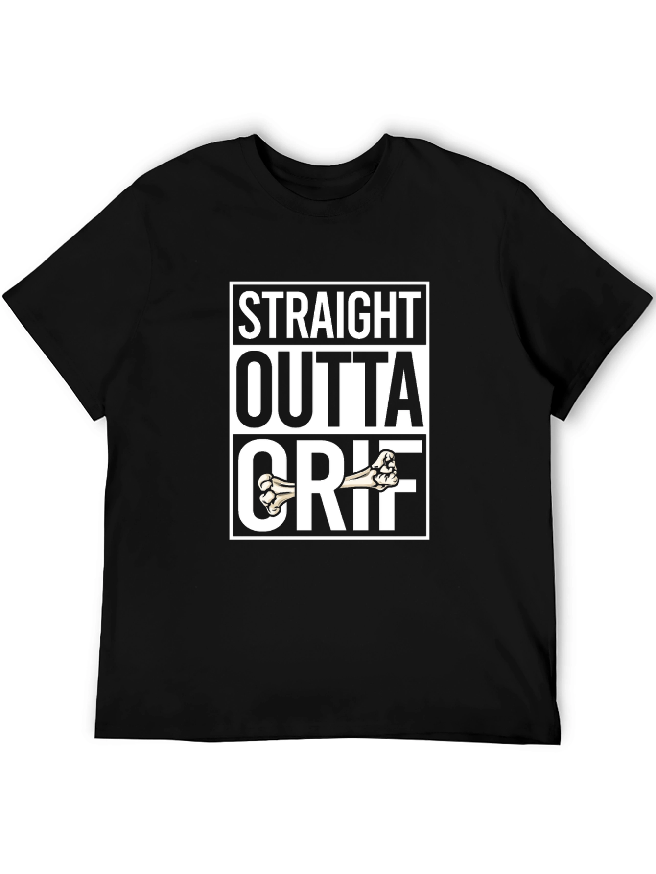 Camiseta Negra Straight Outta Estilo Urbano