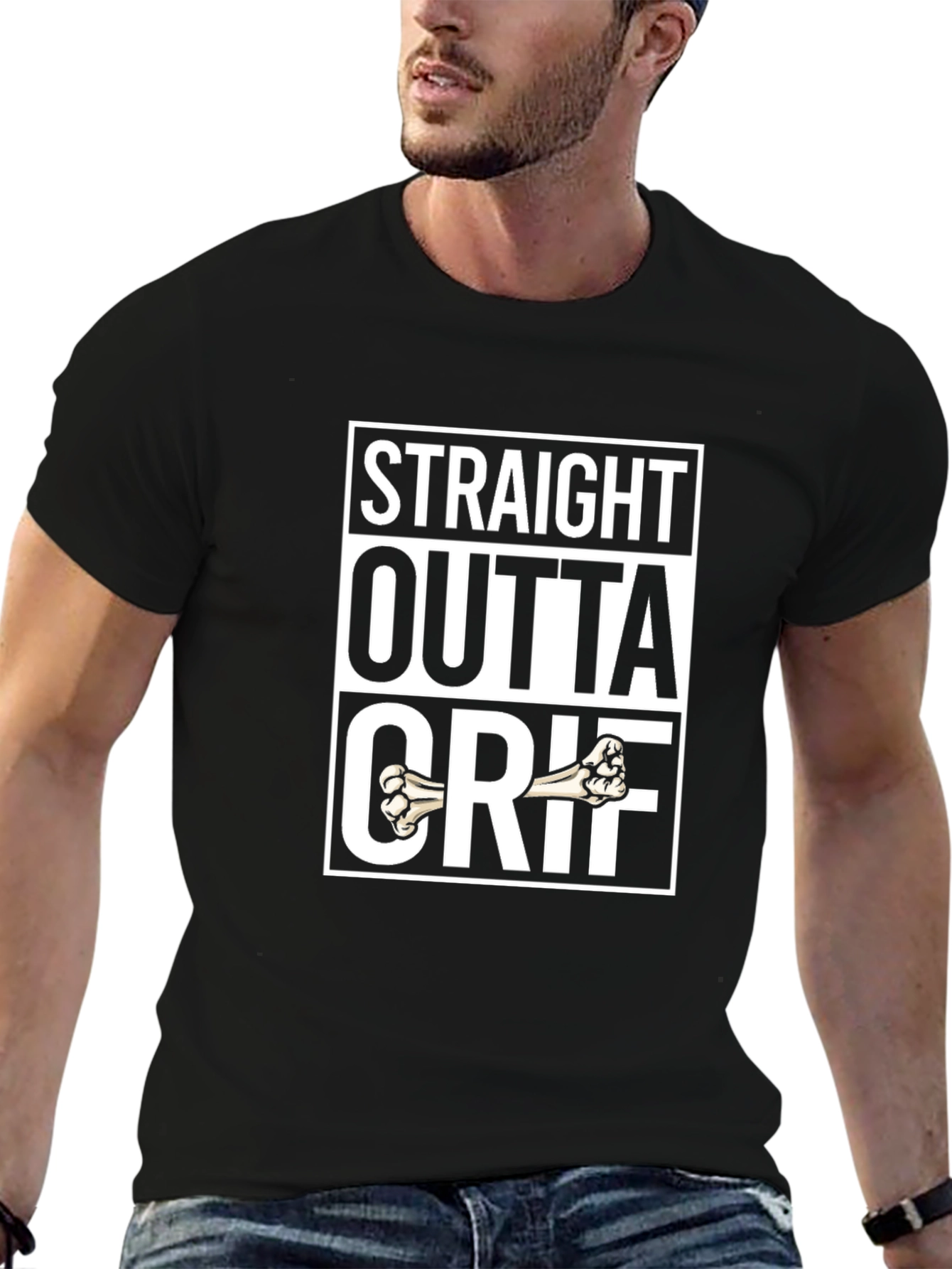 Camiseta Negra Straight Outta Estilo Urbano