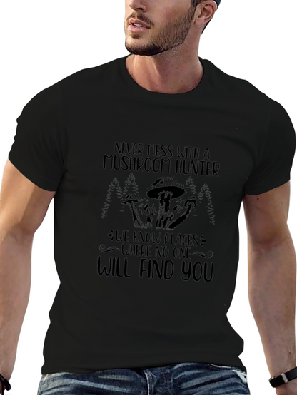 Camiseta Negra Cazador de Setas