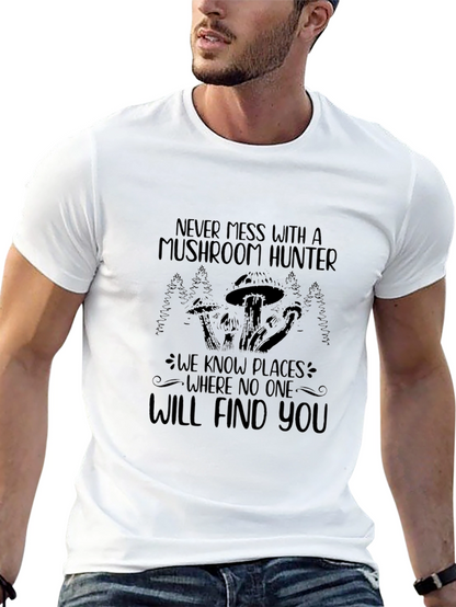 Camiseta Negra Cazador de Setas