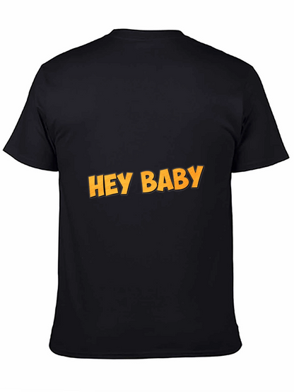 Camiseta Negra Hey Baby Casual