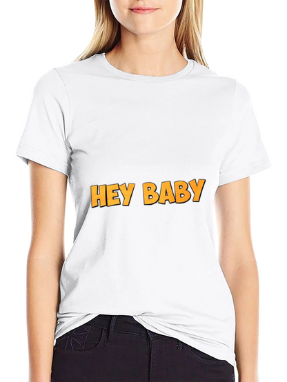 Camiseta Negra Hey Baby Casual