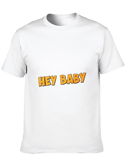 Camiseta Negra Hey Baby Casual