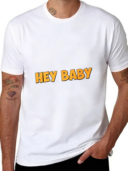 Camiseta Negra Hey Baby Casual