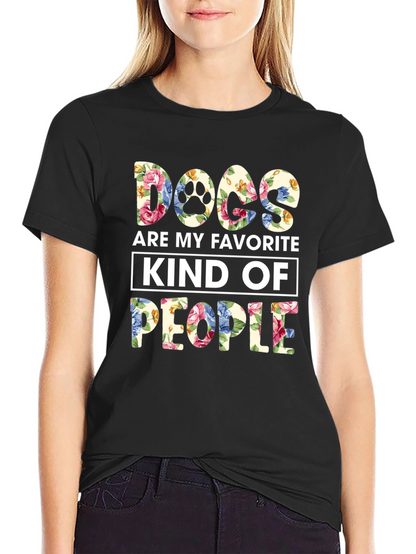 Camiseta Floral Perros Mi Gente Favorita