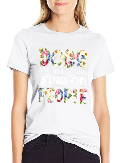 Camiseta Floral Perros Mi Gente Favorita