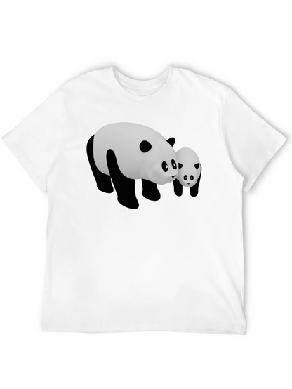Camiseta Negra con Diseño Panda Adorable