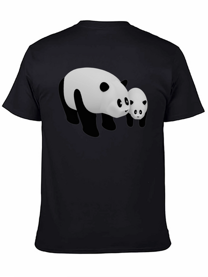 Camiseta Negra con Diseño Panda Adorable
