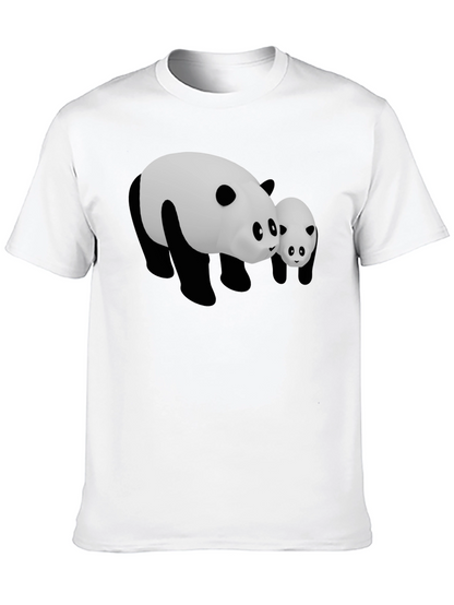 Camiseta Negra con Diseño Panda Adorable