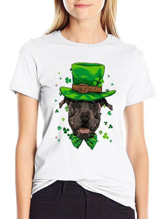 Camiseta Negra con Diseño de Perro Irlandés