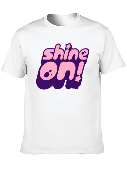 Camiseta Negra Shine On! con Estilo Gráfico Único