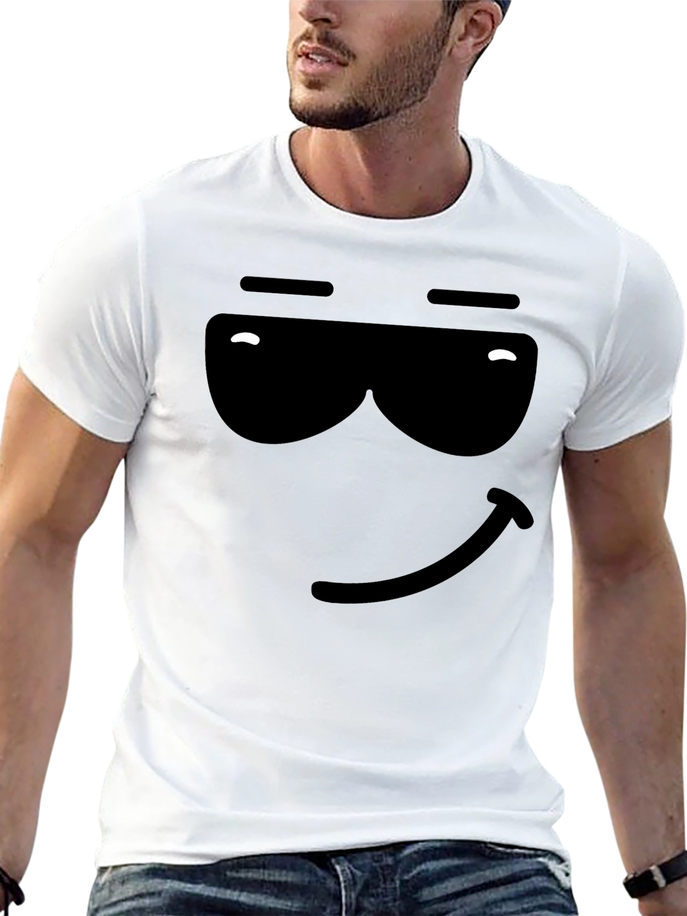 Camiseta Negra con Diseño Gráfico Cool