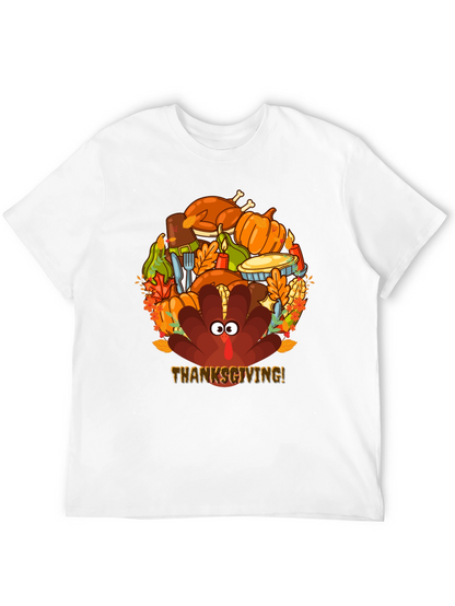 Camiseta Negra Festiva de Acción de Gracias