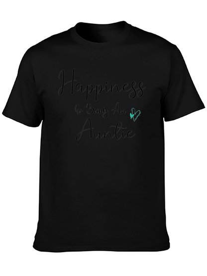 Camiseta Negra Happiness is Being An Auntie