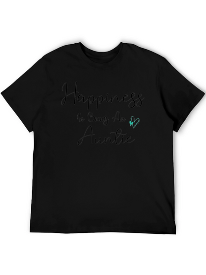Camiseta Negra Happiness is Being An Auntie