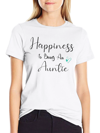 Camiseta Negra Happiness is Being An Auntie