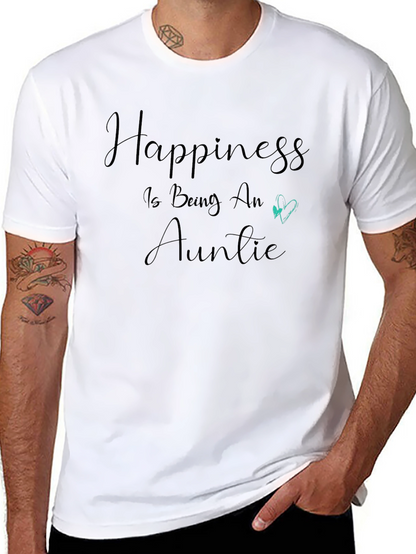 Camiseta Negra Happiness is Being An Auntie