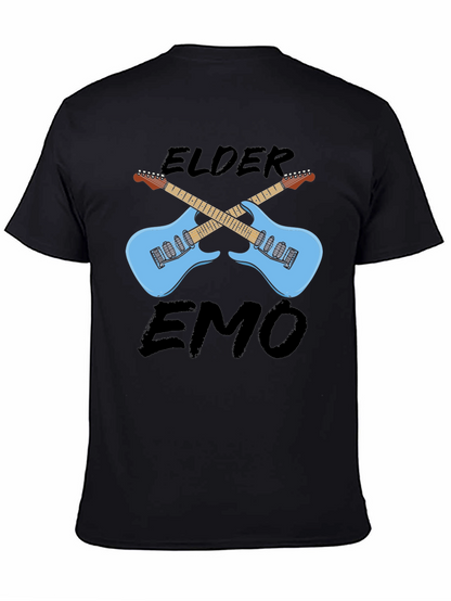 Camiseta Negra Elder Emo con Guitarras Cruzadas