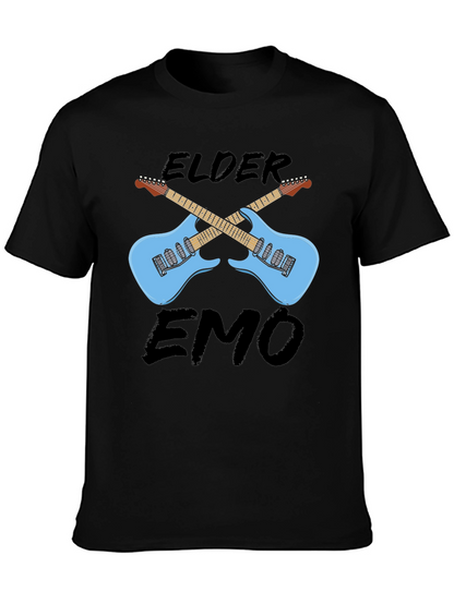 Camiseta Negra Elder Emo con Guitarras Cruzadas
