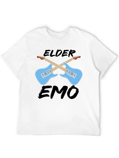 Camiseta Negra Elder Emo con Guitarras Cruzadas