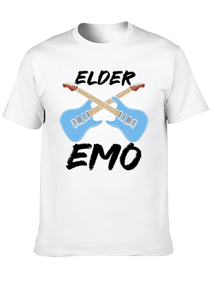 Camiseta Negra Elder Emo con Guitarras Cruzadas
