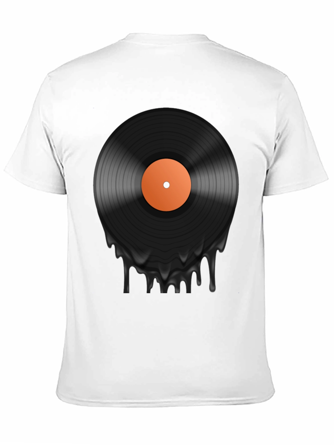 Camiseta Negra con Diseño de Vinilo Derretido