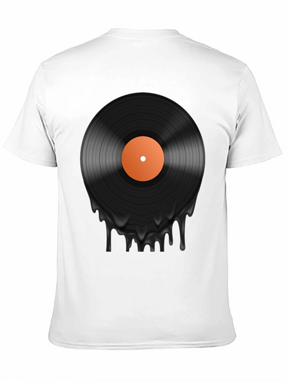 Camiseta Negra con Diseño de Vinilo Derretido