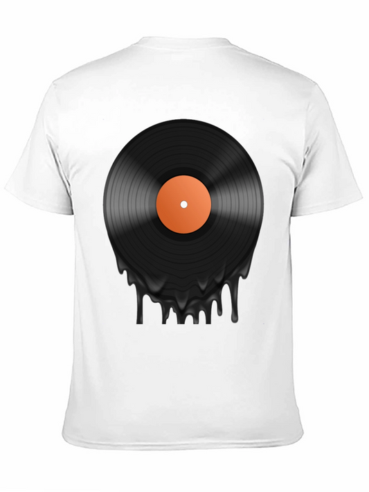 Camiseta Negra con Diseño de Vinilo Derretido
