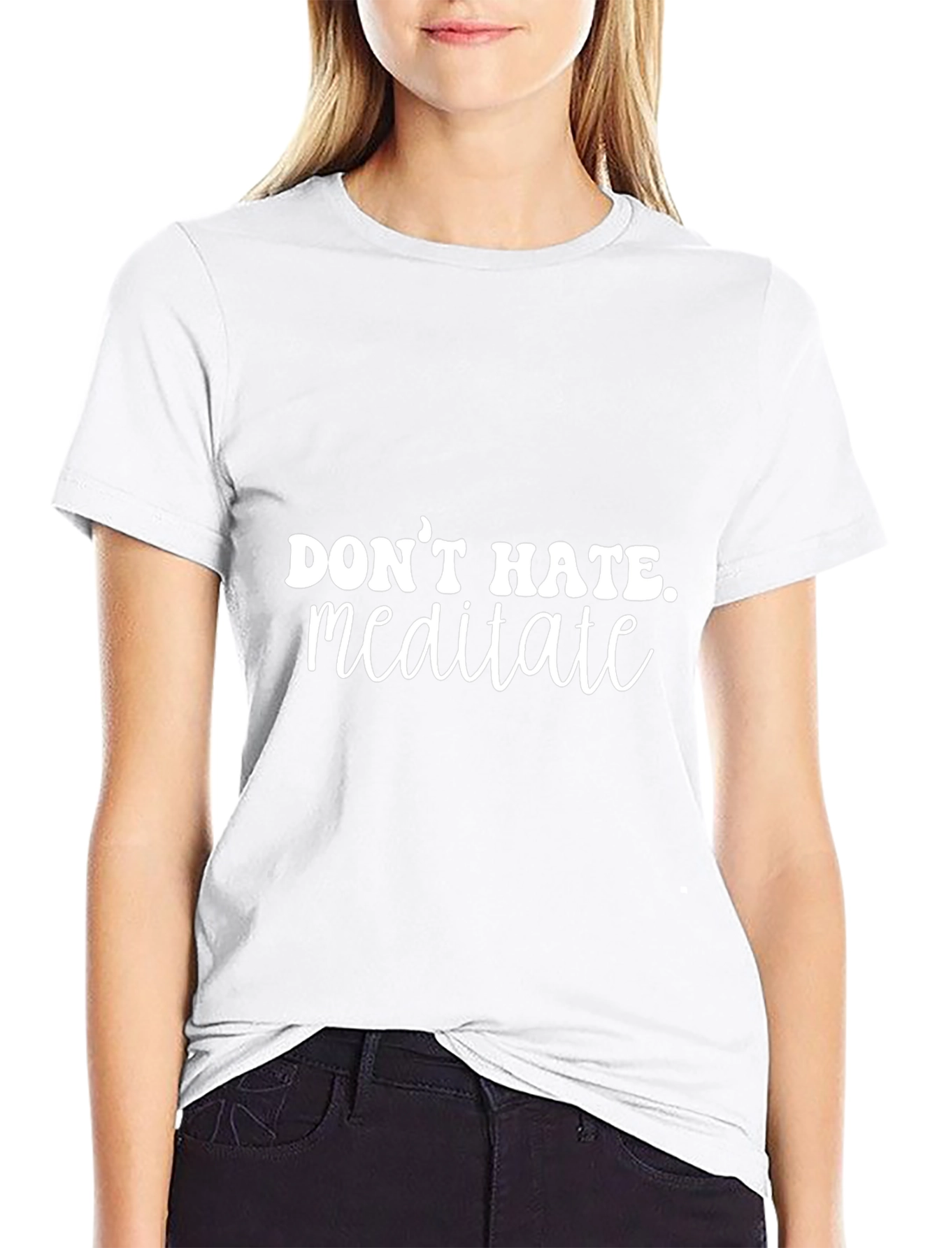 Camiseta Negra Dont Hate Meditate