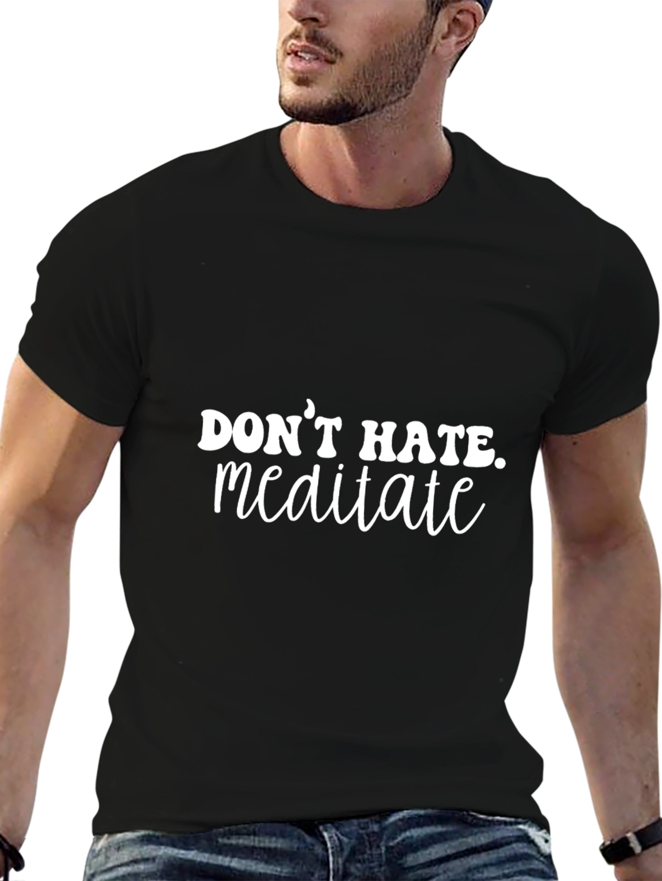 Camiseta Negra Dont Hate Meditate