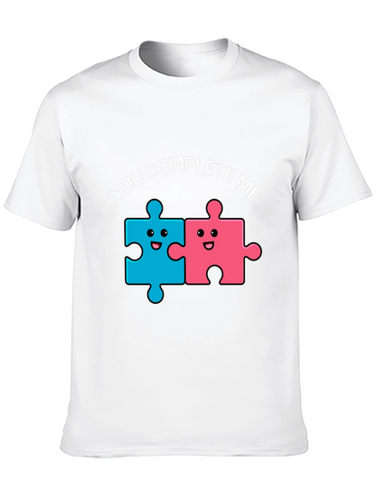 Camiseta Negra You Complete Me para Parejas