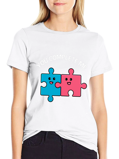 Camiseta Negra You Complete Me para Parejas