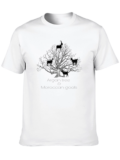 Camiseta Negra Árbol de Argán y Cabras Marroquíes