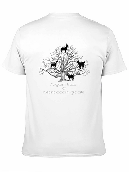 Camiseta Negra Árbol de Argán y Cabras Marroquíes