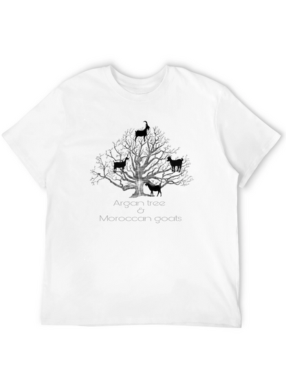 Camiseta Negra Árbol de Argán y Cabras Marroquíes