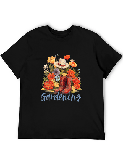 Camiseta Jardinería Flores y Botas