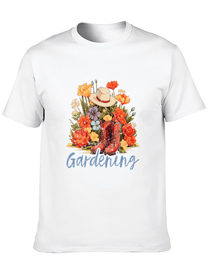 Camiseta Jardinería Flores y Botas