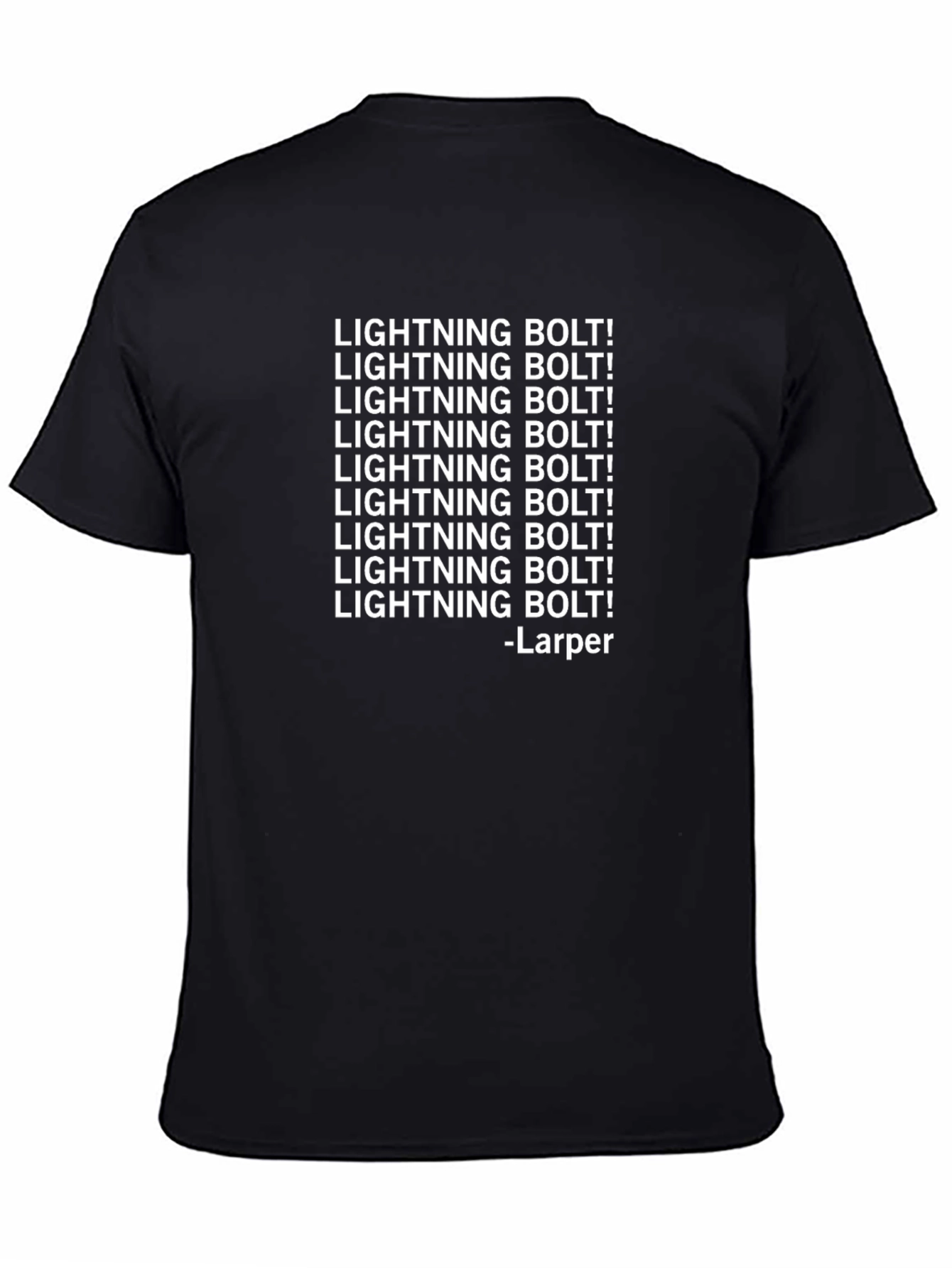 Camiseta Negra Lightning Bolt! - Larper