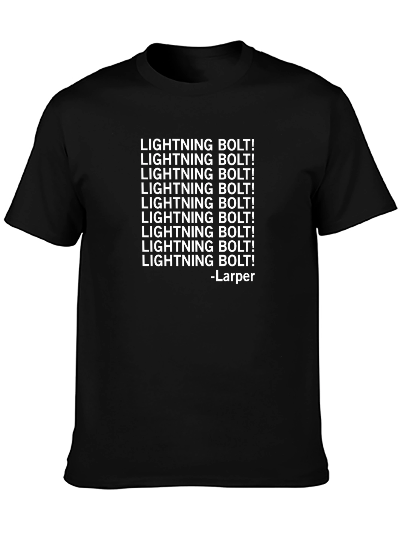 Camiseta Negra Lightning Bolt! - Larper